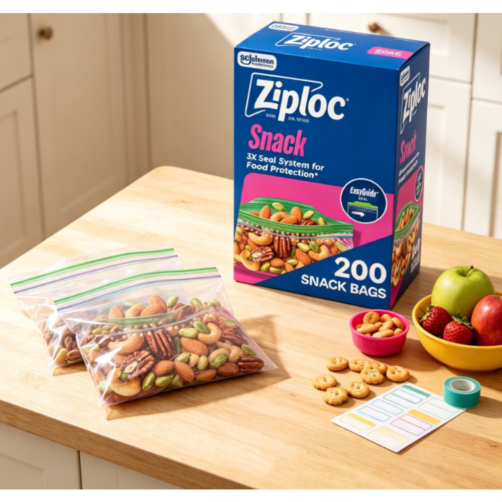 Food Storage Brands - Ziploc® Brand Snack Bags with EasyGuide™