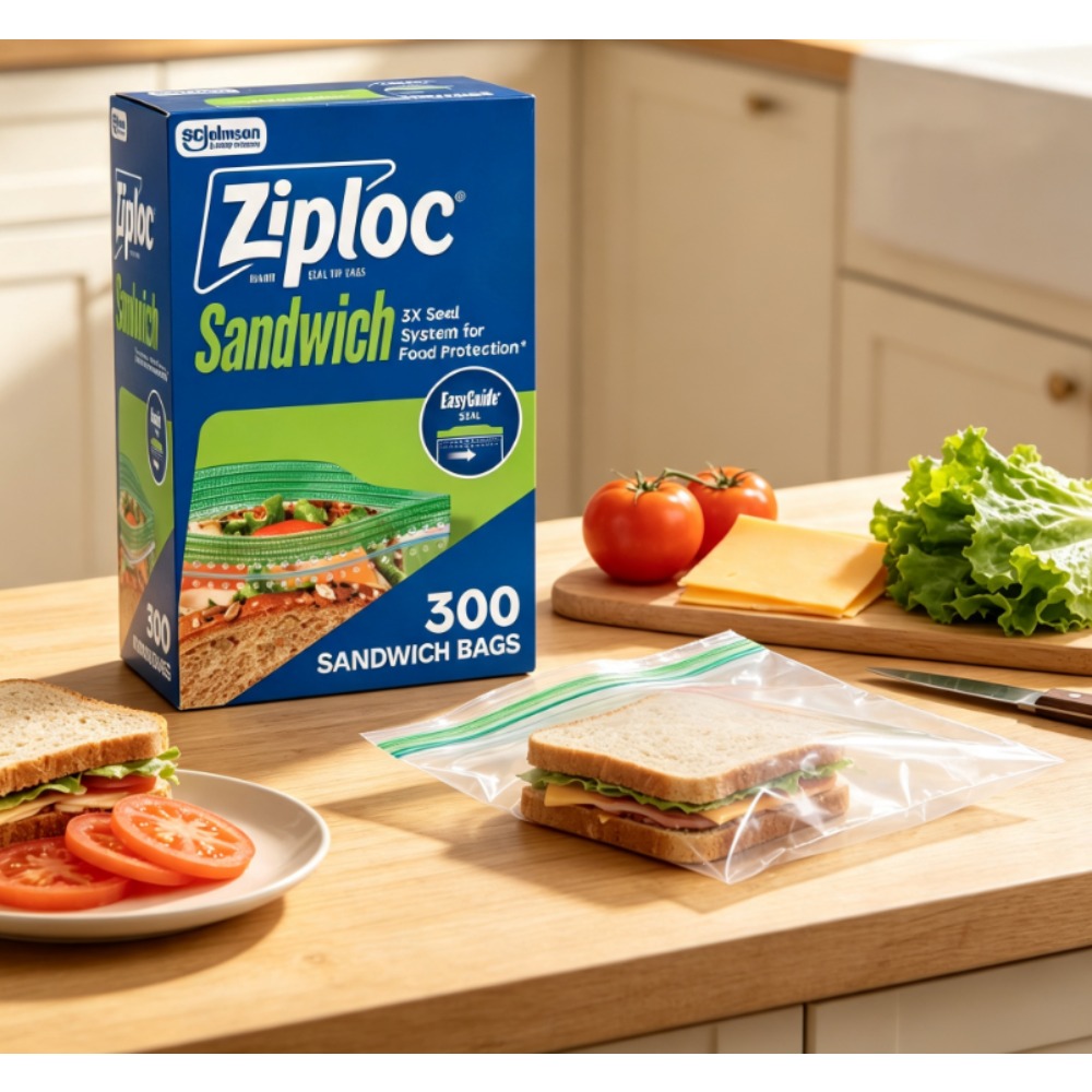 Food Storage Brands - Ziploc® Brand Sandwich Bags with EasyGuide™