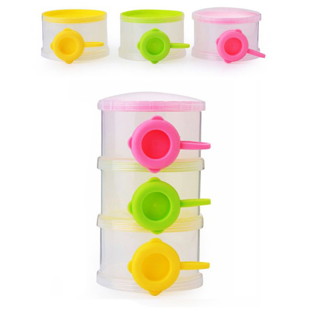 Food Storage For Baby - 3 Layers Portable Milk Powder Dispenser