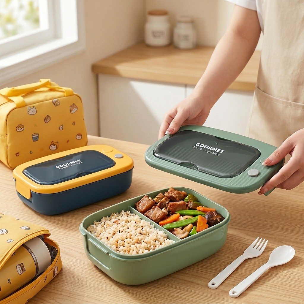 Microwavable Plastic Bento Box - đánh giá và giá Food Storage Drawer Organizer