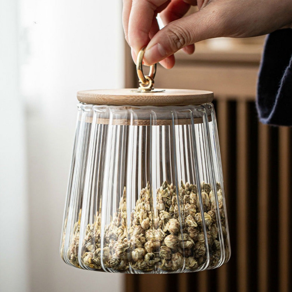 Food Container Kitchen Storage - đánh giá và giá Food Storage Jars With Wooden Lids