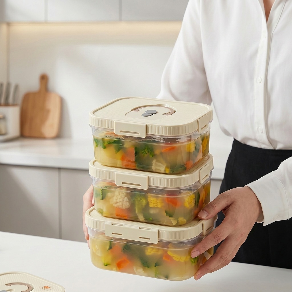 Clear Plastic Food Storage Box - đánh giá và giá Food Storage With Dividers